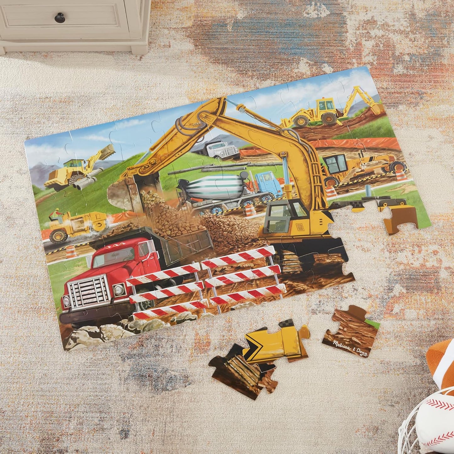 Melissa & Doug Melissa Doug Building Site Jumbo Jigsaw Floor Puzzle