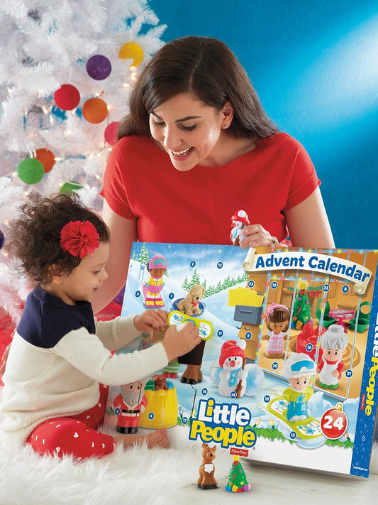 Fisher-Price Little People Toddler Advent Calendar Set of 24 Figures for Christmas Play