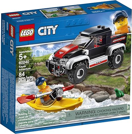 LEGO City Great Vehicles Kayak Adventure 60240 Building Kit 84 Pieces