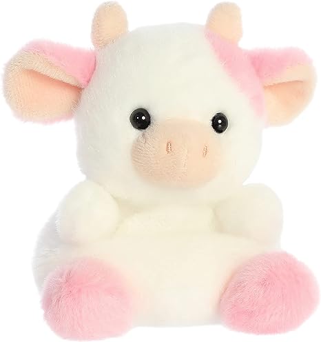 Aurora Adorable Palm Palsa Belle Strawberry Cowa Stuffed Animal - Pocket-Sized Play -