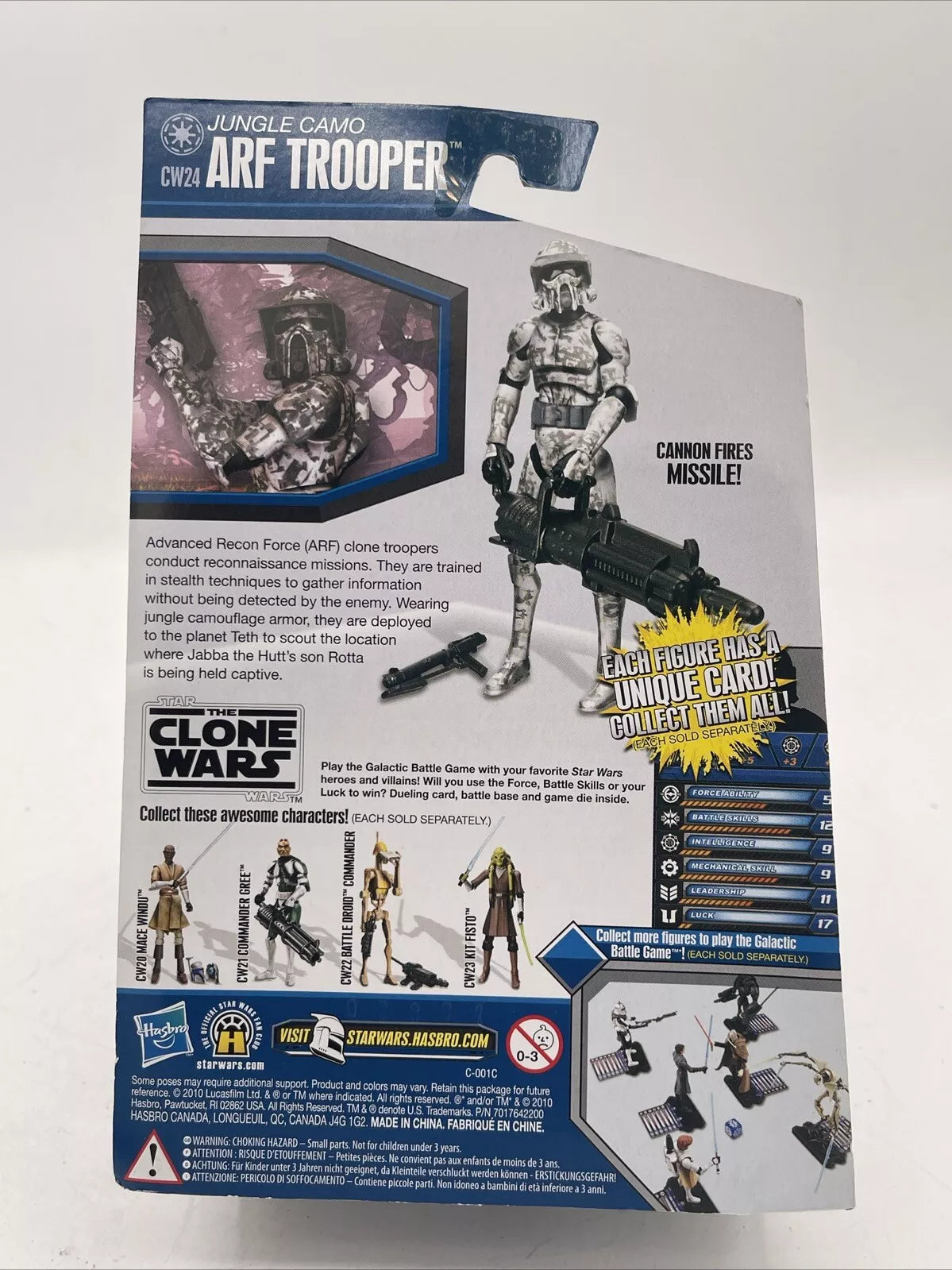 Hasbro Jungle Camo ARF Trooper 2010 Blue Card CW24 - No Secret Code