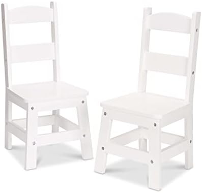Melissa & Doug Melissa Doug Wooden Chairs Set of 2 - Blonde Furniture for Playroom Wooden