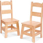 Melissa & Doug Melissa Doug Wooden Chairs Set of 2 - Blonde Furniture for Playroom Wooden
