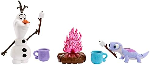 Mattel Disney Frozen Set with Olaf Bruni Figures PLus 5 Campfire Inspired by Mattel