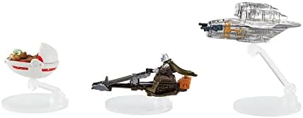 Mattel Hot Wheels Star Wars Starships 3-Pack Die-Cast Vehicles Inspired By The Mandalorian