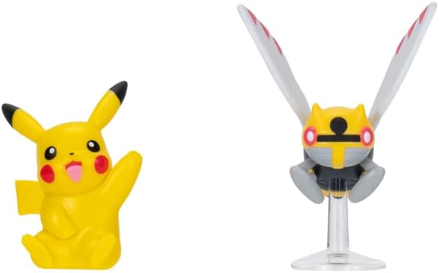 Pokemon Fighting Figure2 Pack 5 and 8cm Figure Toy Set Ninja Box and Pikachu