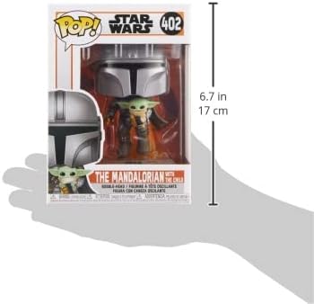 Funko Pop Star Wars The Mandalorian - Mandalorian Flying with The Child Grey