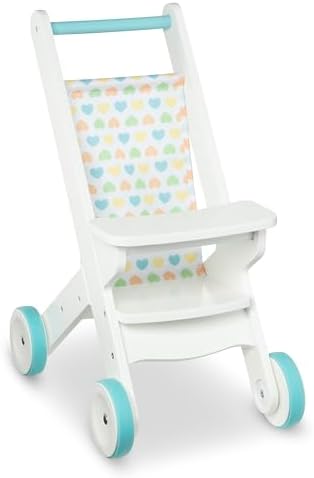 Melissa & Doug Melissa Doug Mine to Love Wooden Play Stroller for Doll