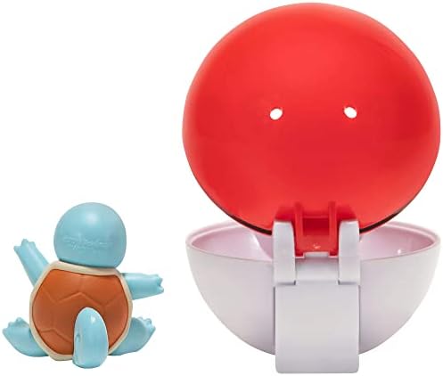 Pokemon Official Squirtle Clip and Go Comes with Squirtle Action Figure and Poke Ball