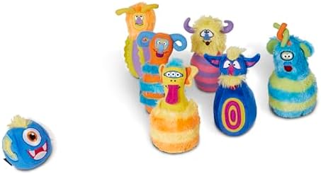 Melissa & Doug Melissa Doug Fuzzy Monster Bowling Pins and Ball With Mesh Storage Bag - 8 Pieces Toddler Plush