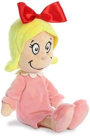 Aurora World Plush - Dr. Seuss The Grinch 18in with Dr. Seuss Cindy Lou Who 12in