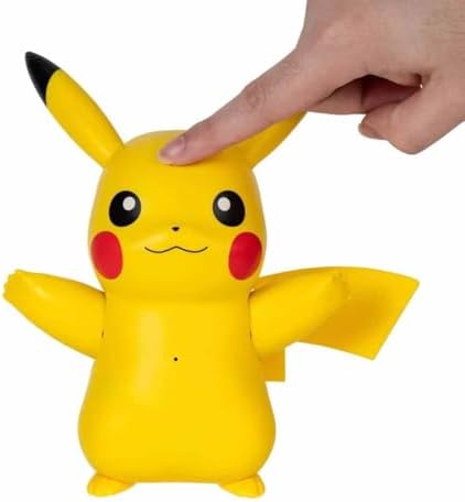 Pokemon Train and Play Deluxe Pikachu - 4.5-Inch Pikachu Figure with Lights Sounds and