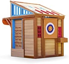 Little Tikes Real Wood Adventures 5-in-1 Game House Outdoor Wood Game Playhouse for All