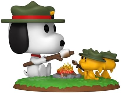 Funko POP Deluxe Peanuts - Snoopy with Woodstock - Camping - Classic Peanuts - Collectable Vinyl Figure