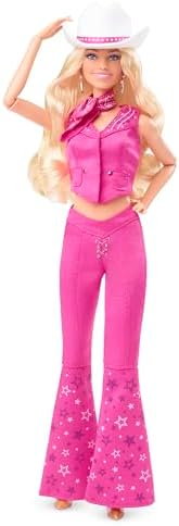 Barbie The Movie Doll Margot Robbie as in Pink Western Outfit Pinksilver