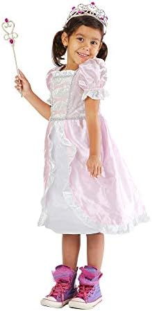Melissa & Doug Melissa Doug Princess Role Play Costume Set 3 pcs- Pink Gown Tiara Wand