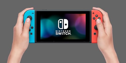 Nintendo Switch with Neon Blue and Neon Red JoyaCon