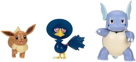 Pokemon PKW3895 Battle Figure Set - Eeve Kramurx Schillok Official Figures Set