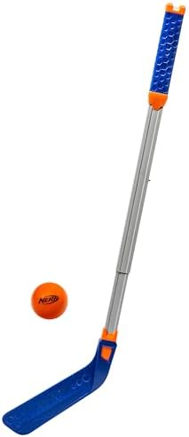 NERF Flexplay Hockey Stick Ball Set - Indoor Outdoor Street Hockey Set - Adjustable