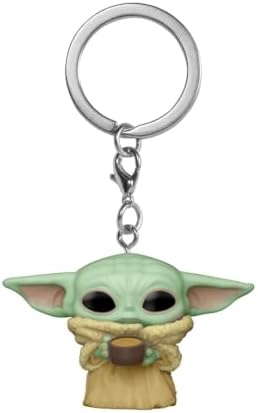 Funko Pop The Mandalorian Cute Keychain Grogu with Cup