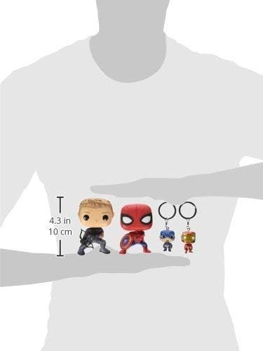 Funko POP Marvel Civil War Hawkeye Spiderman Iron Man Captain America Keychain