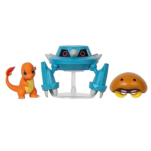 Pokemon 3 Pack-Features 2 Snorunt Pikipek and 3-Inch Galarian Ponyta Battle Figures Black