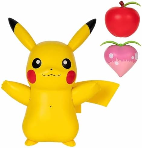 Pokemon Train and Play Deluxe Pikachu - 4.5-Inch Pikachu Figure with Lights Sounds and