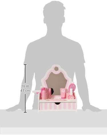 Melissa & Doug Melissa Doug Wooden Beauty Salon With Vanity and 18 pcs - FSC Certified