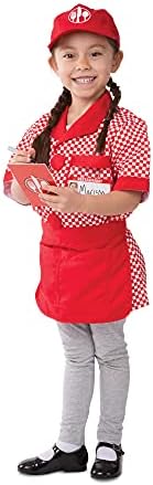 Melissa & Doug Melissa Doug unisex-children Server Role Play Costume Dress-Up Set With