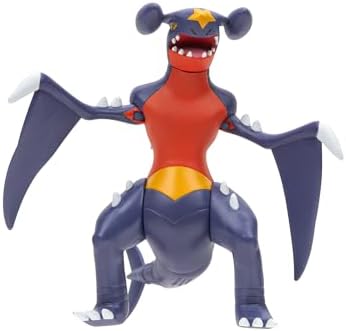 Pokemon Garchomp Battle Feature Figure - 4.5-Inch Garchomp Battle Ready Figure with Tail