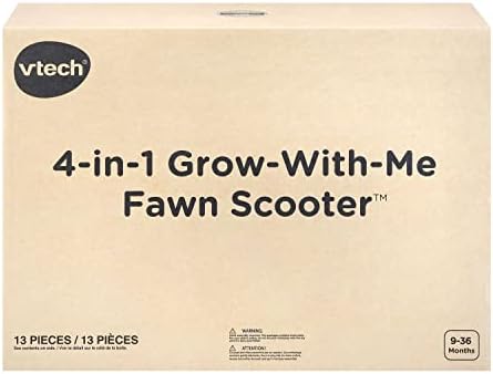 VTech 4-in-1 Grow-with-Me Fawn Scooter Frustration Free Packaging