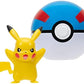 Pokemon PKW2660 - Clip 'n'Go Pokeball - Pikachu Good Ball Official Pokeball with Detailed
