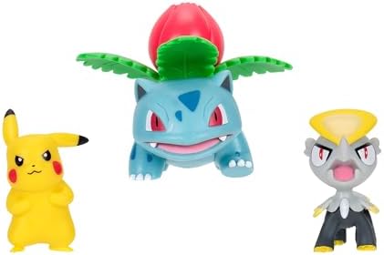 Pokemon PKW3893 Battle Figure Set - Pikachu Miniras Bisaknosp Official Figures Set