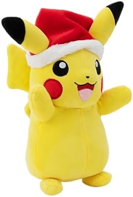 Pokemon PKW3376-20 cm Winter Plush - Pikachu with Christmas Hat Official Plush