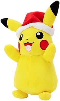 Pokemon PKW3376-20 cm Winter Plush - Pikachu with Christmas Hat Official Plush