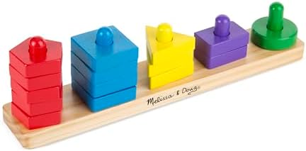 Melissa & Doug Melissa Doug Stack and Sort Board - Wooden Educational Toy for age 2 years