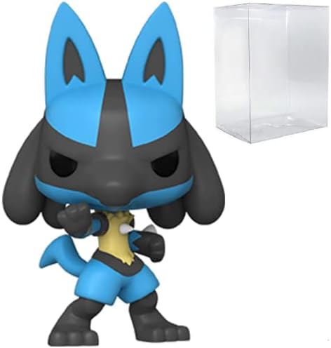Pokemon - Lucario Pop Vinyl Figure Bundled with Compatible Pop Box Protector Case