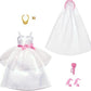 Barbie and Ken Bride and Groom Set of 2 Fashion Packs with Wedding Dress and Tuxedo Doll