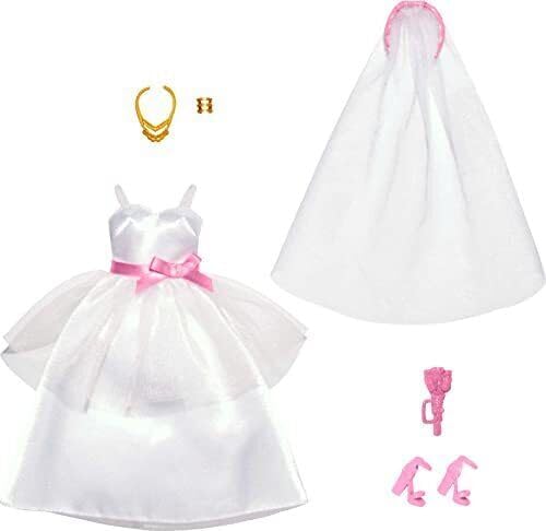 Barbie and Ken Bride and Groom Set of 2 Fashion Packs with Wedding Dress and Tuxedo Doll