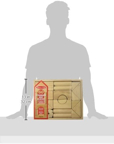 Melissa & Doug Melissa Doug Standard Unit Solid-Wood Building Blocks With Wooden Storage