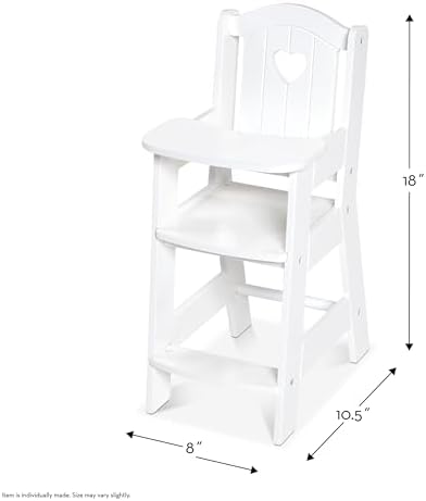 Melissa & Doug Melissa Doug Play High Chair - Pretend Play High Chair Baby Doll White