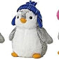 Aurora Pompom 9" Penguin Plush (Brown Hat)