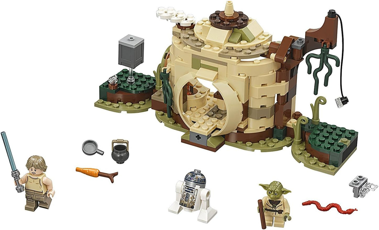 Star Wars Yoda’s Hut Building Set with Yoda & R2-D2 Minifigures