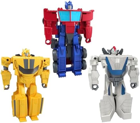 Hasbro Transformers 1-Step Flip Heroes 3-Pack 4-Inch Wheeljack Bumblebee and Optimus