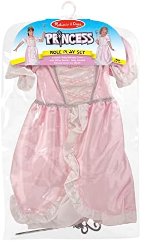 Melissa & Doug Melissa Doug Princess Role Play Costume Set 3 pcs- Pink Gown Tiara Wand