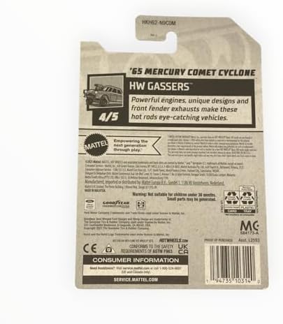 Hot Wheels '65 Mercury Comet Cyclone HW Gassers 45 Black 199250