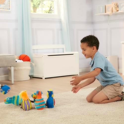 Melissa & Doug Melissa Doug Fuzzy Monster Bowling Pins and Ball With Mesh Storage Bag - 8 Pieces Toddler Plush