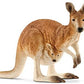 Schleich Wild Life Kangaroo Animal Figurine - Detailed Wild Animal Kangaroo Toy Figure