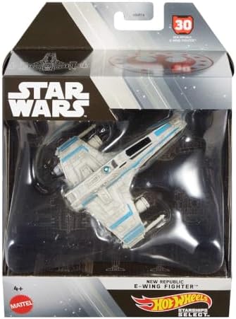 Hot Wheels Star Wars Starships Select New Republic E-Wing Fighter 30 150 Scale Premium Die-Cast Vehicle