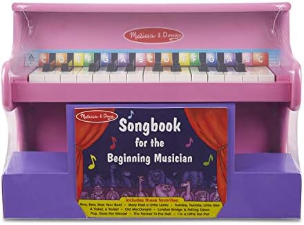 Melissa & Doug Melissa Doug Learn-to-Play Pink Piano With 25 Keys and Color-Coded Songbook